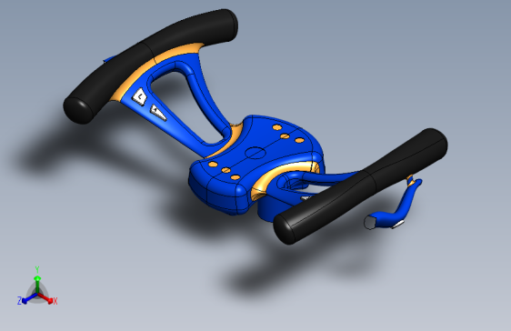 赛车方向盘 3D模型SolidWorks三维设计图