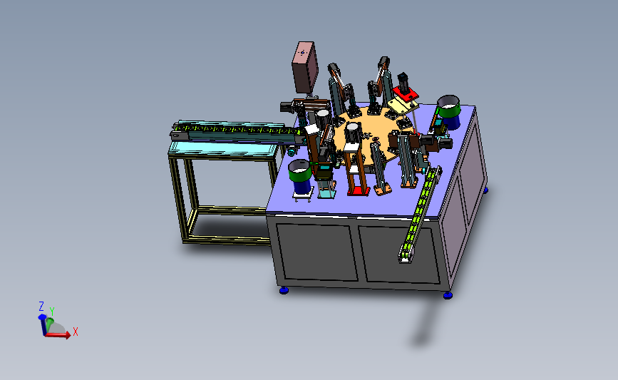 散热风扇组装机（转盘式）3D模型SolidWorks三维设计图