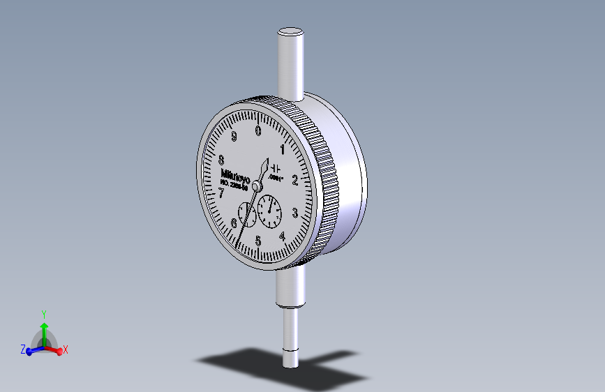 三丰带表卡尺 3D模型SolidWorks三维设计图