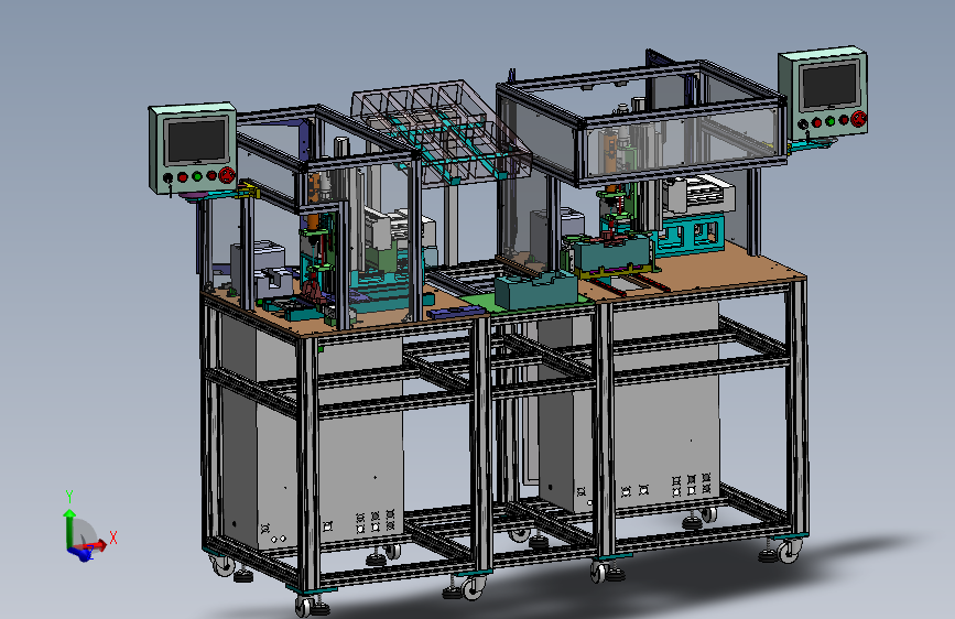 日产汽车天线螺丝机、在线式螺丝机 非标自动锁螺丝 3D模型SolidWorks三维设计图
