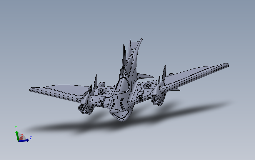鲨鱼喷气式战斗机SW设计 3D模型SolidWorks三维设计图