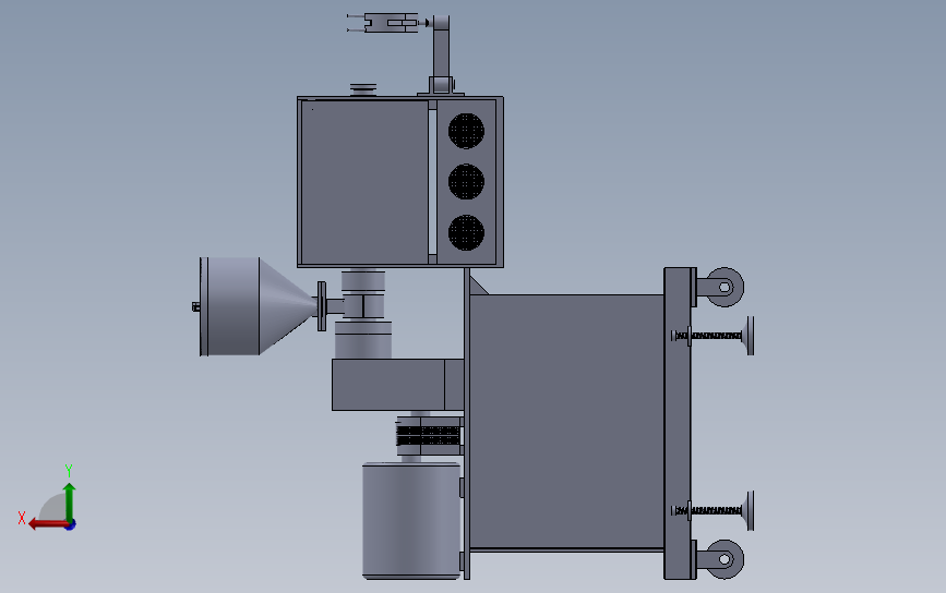 实验室用小型单螺杆挤出机 3D模型SolidWorks三维设计图