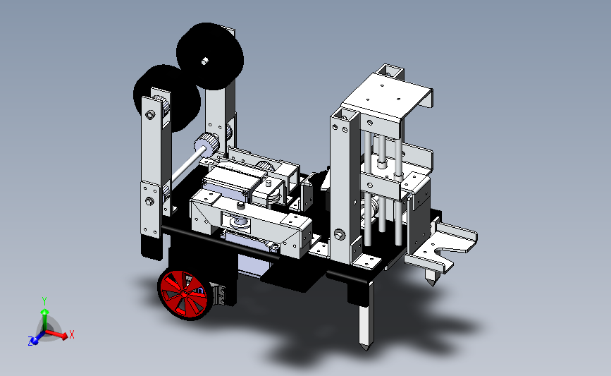 升降机、升降平台 3D模型SolidWorks三维设计图