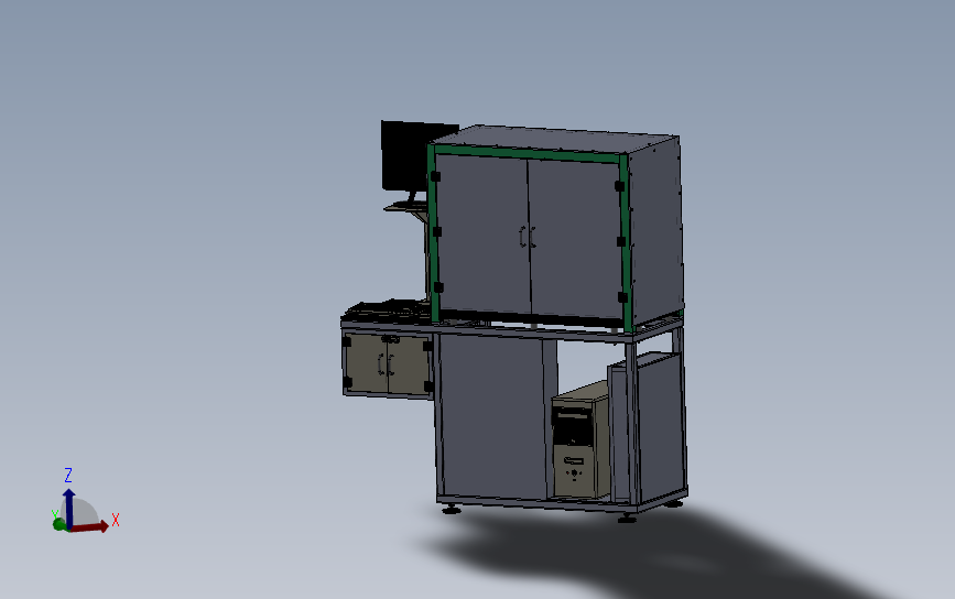 三坐标测量机 3D模型SolidWorks三维设计图