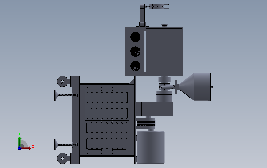 实验室用小型单螺杆挤出机 3D模型SolidWorks三维设计图