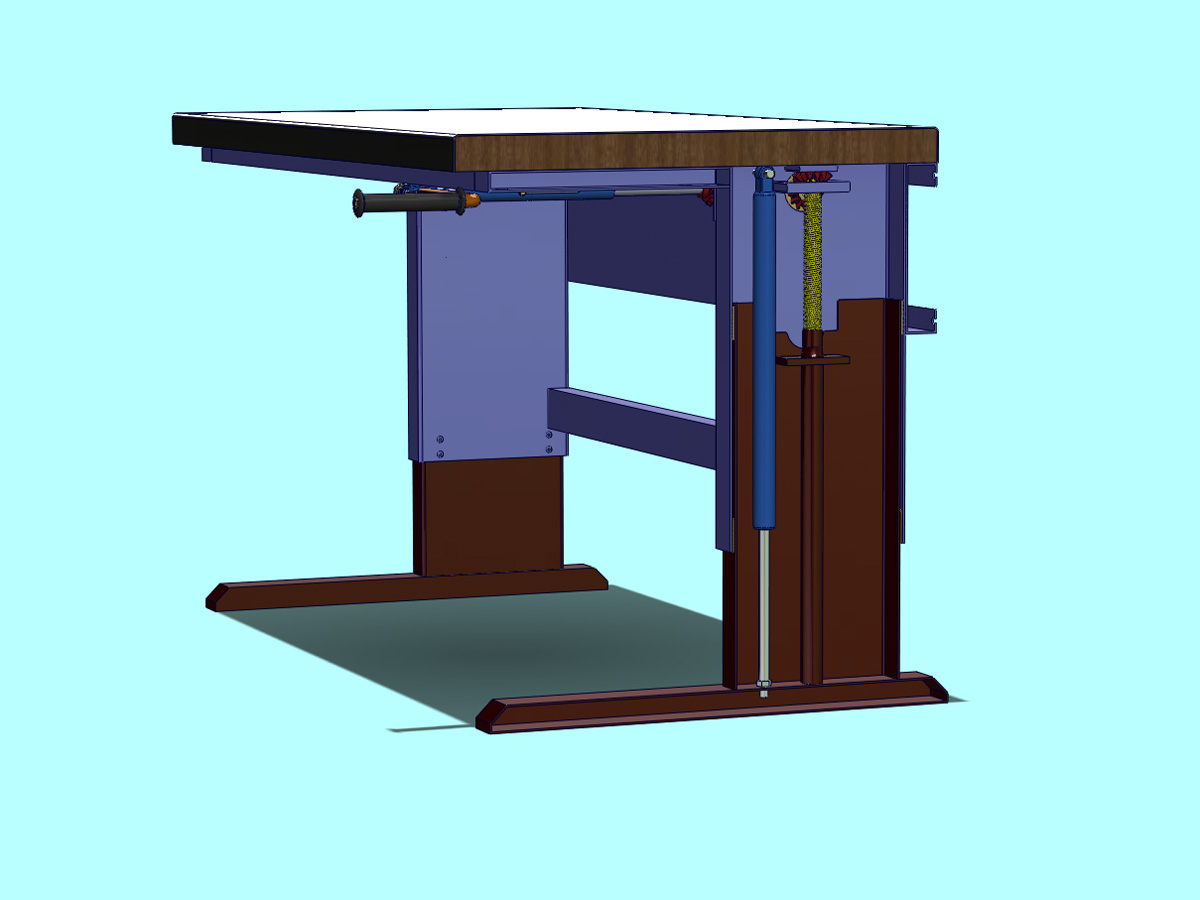 升降式工作台 3D模型SolidWorks三维设计图