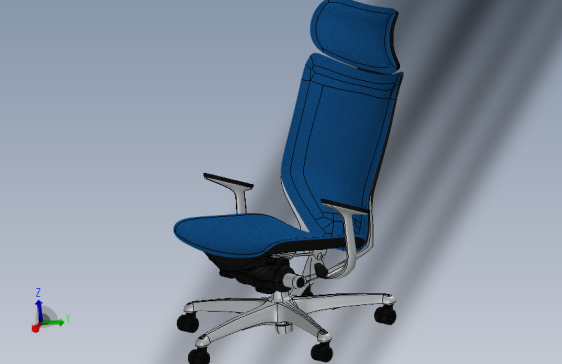 时尚的办公椅 3D模型SolidWorks三维设计图