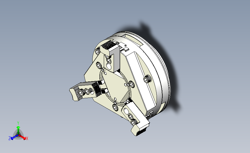 三爪卡盘 3D模型SolidWorks三维设计图