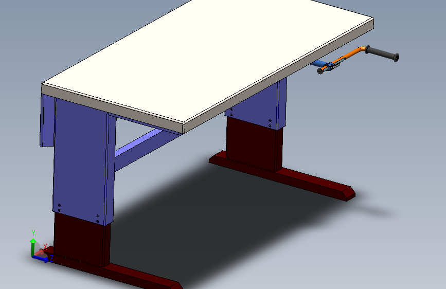 升降式工作台 3D模型SolidWorks三维设计图