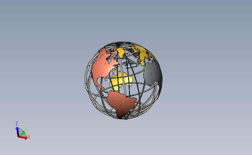 世界地图创意设计 3D模型SolidWorks三维设计图