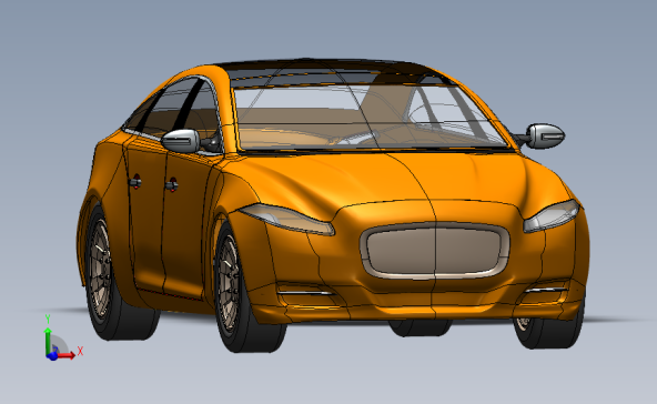 捷豹车模 3D模型SolidWorks三维设计图 ProE设计