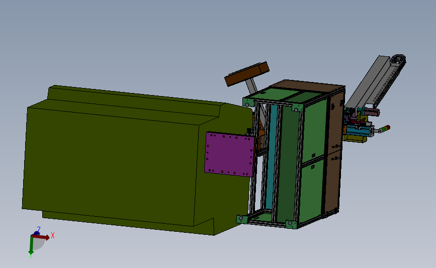 数控车床自动上下料机 行走式机械手 上下料机械手3D模型SolidWorks三维设计图