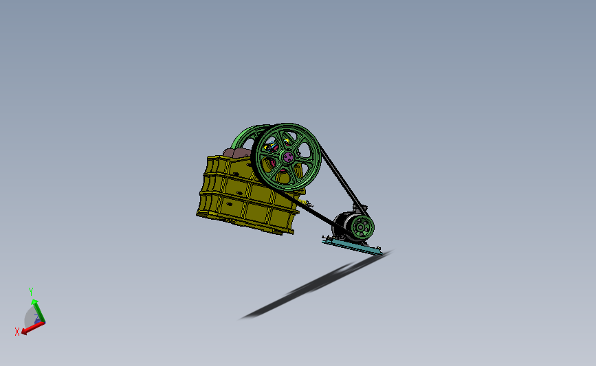 式碎石机 3D模型SolidWorks三维设计图ProE UG(NX) SketchUp Inventor设计