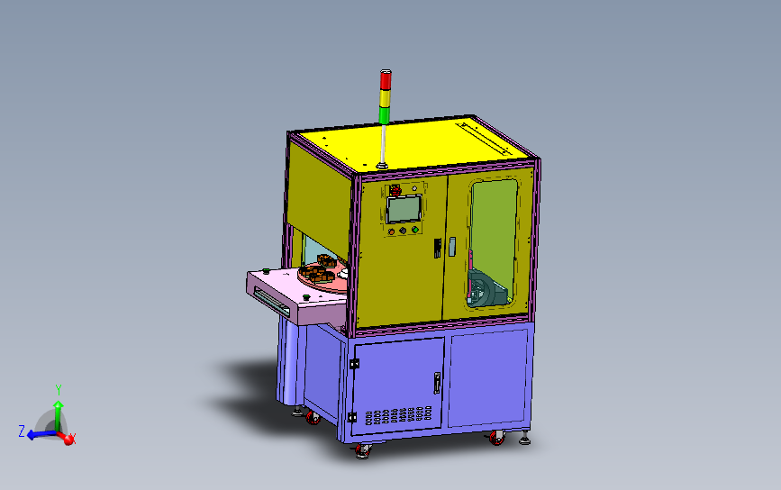 手机充电宝移动电源的金属外壳打磨抛光机 3D模型SolidWorks三维设计图