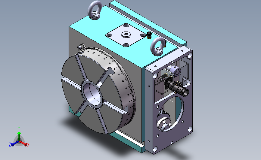 数控回转台 3D模型SolidWorks三维设计图