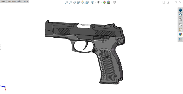 MP443乌鸦手枪模型