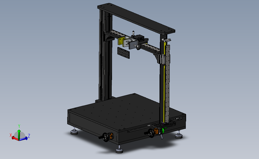 手调式实验平台、手动调试平台3D模型SolidWorks三维设计图
