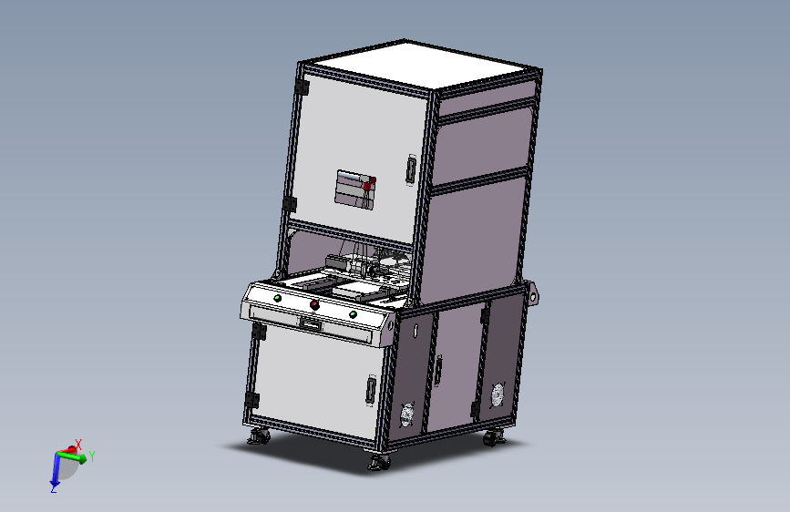 视觉检测自动化 3D模型SolidWorks三维设计图