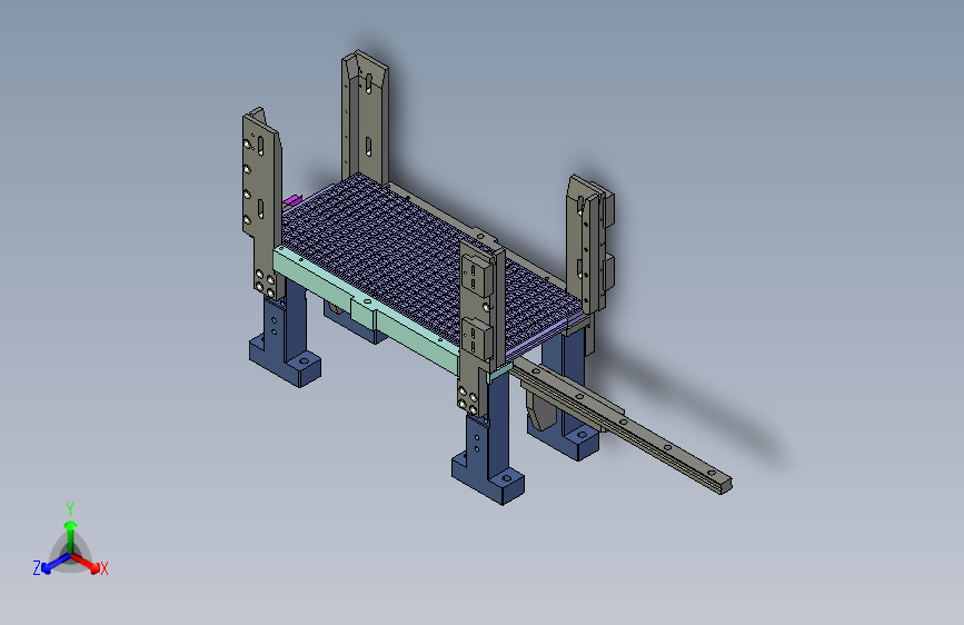 收料机构 3D模型SolidWorks三维设计图