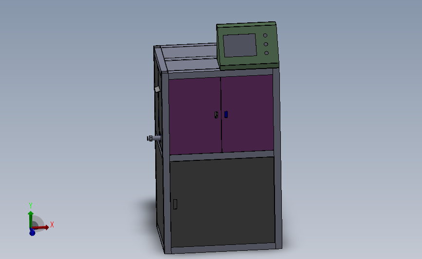 手机电池标签剥离机3D模型SolidWorks三维设计图