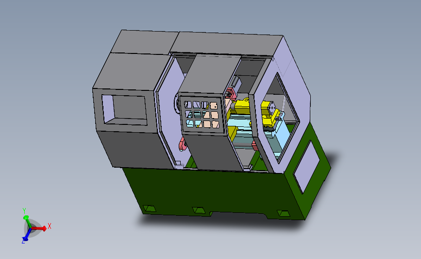 数控车床 3D模型SolidWorks三维设计图
