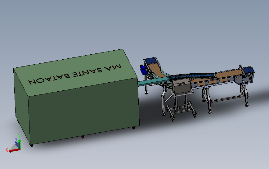 胶带输送机的设计 3D模型SolidWorks三维设计图