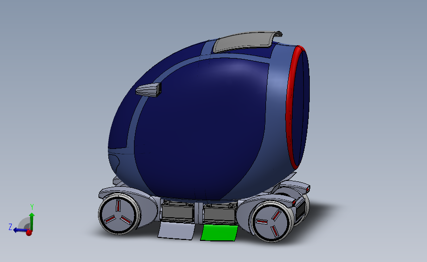 家庭轻型电动混合汽车 3D模型SolidWorks三维设计图