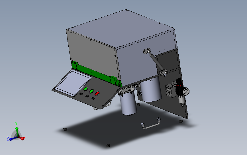 手机电源壳切割检测机 3D模型SolidWorks三维设计图