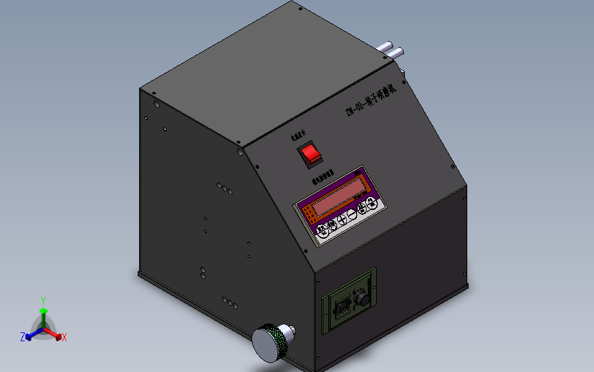 夹头式转子抛光机 3D模型SolidWorks三维设计图