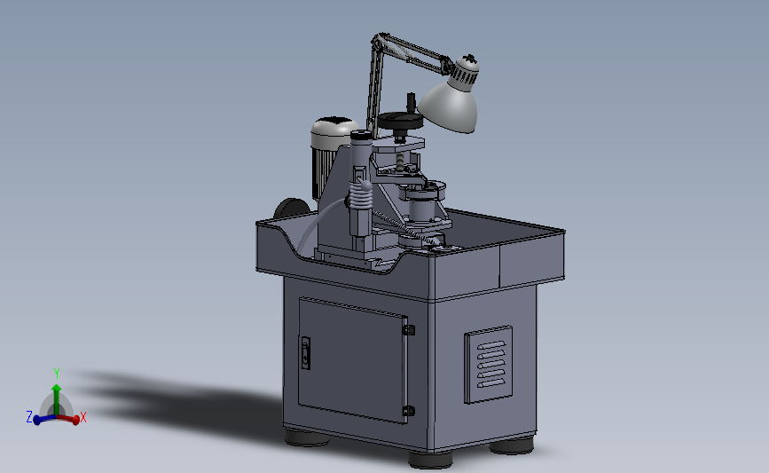 锯片金刚石磨刀机 3D模型SolidWorks三维设计图