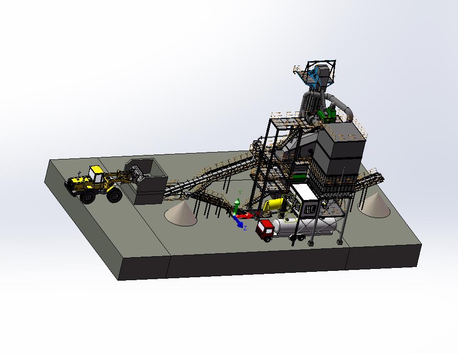 砂石提升打磨分级筛选生产线