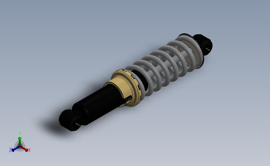 减震器 3D模型SolidWorks三维设计图