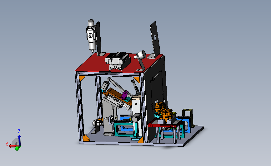 开关自动检测设备3D模型SolidWorks三维设计图