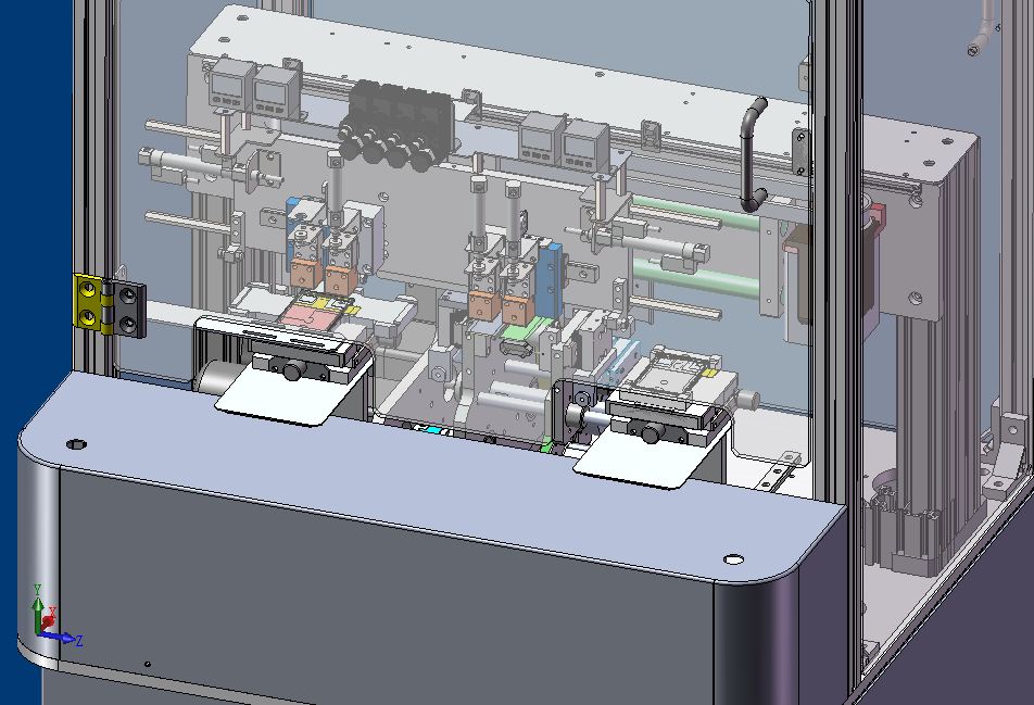 绝缘胶膜贴付机(自动贴附机 贴膜机)3D模型SolidWorks三维设计图