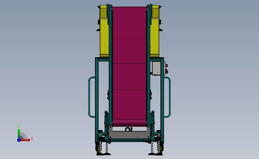 可调节带式输送机 3D模型SolidWorks三维设计图
