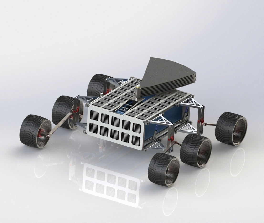 月球车 火星车 Lunar Torch太阳能电动月球车3d数模图纸