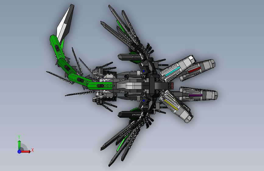 乐高积木1 1四头龙3D模型SolidWorks三维设计图