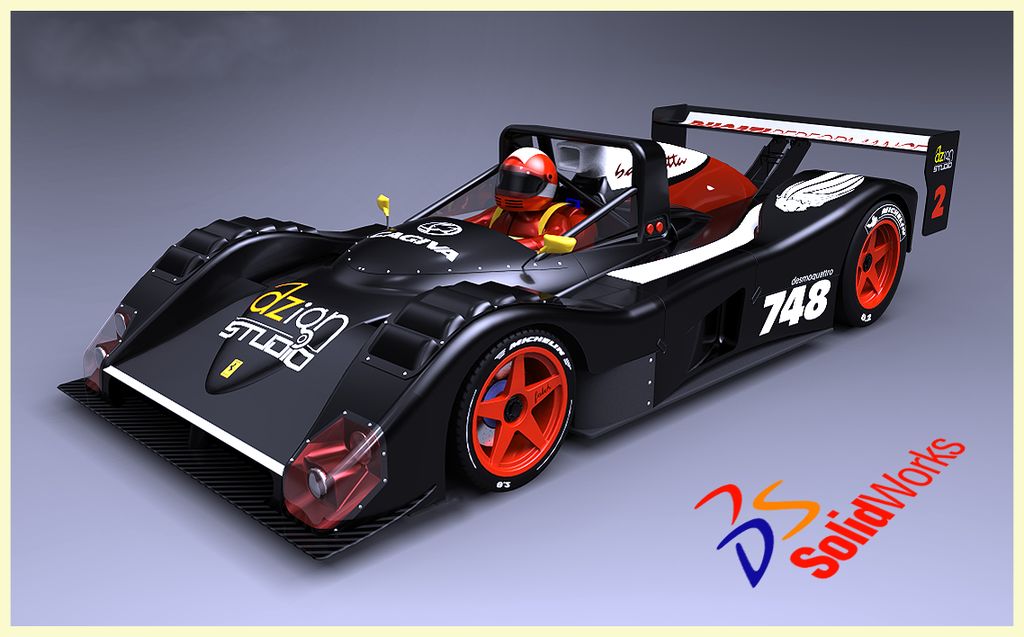 经典法拉利赛车 3D模型SolidWorks三维设计图