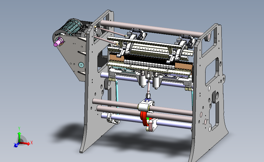 经典的国产经编机 3D模型SolidWorks三维设计图
