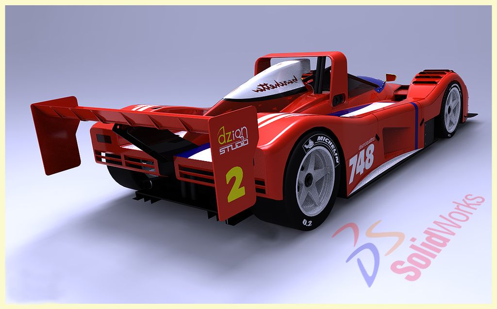 经典法拉利赛车 3D模型SolidWorks三维设计图