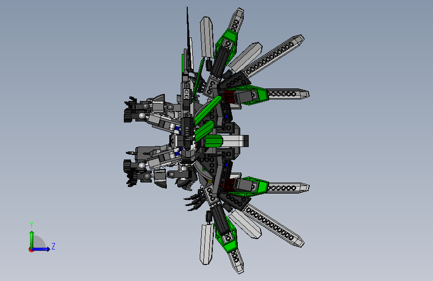 乐高积木1 1四头龙3D模型SolidWorks三维设计图