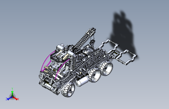 乐高技术卡车 3D模型SolidWorks三维设计图