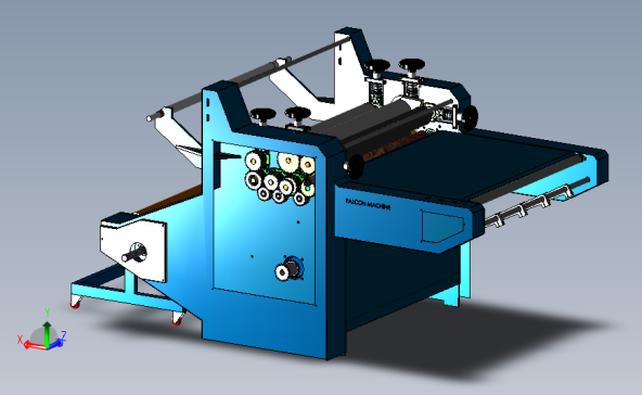 经典的覆膜机 3D模型SolidWorks三维设计图