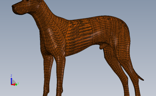 狼狗 3D模型SolidWorks三维设计图