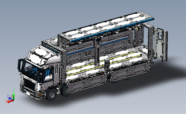 乐高翼身卡车 3D模型SolidWorks三维设计图