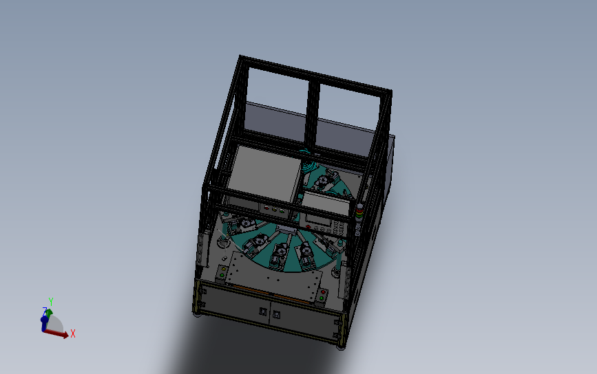 两轴研磨机、抛光机3D模型SolidWorks三维设计图