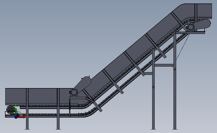 链板输送机、链板运输机 3D模型SolidWorks三维设计图