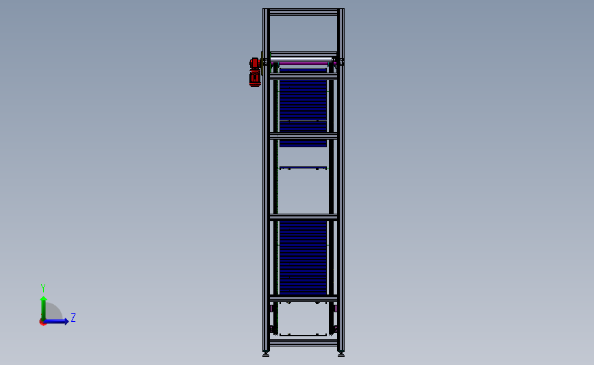 连续提升机 3D模型SolidWorks三维设计图