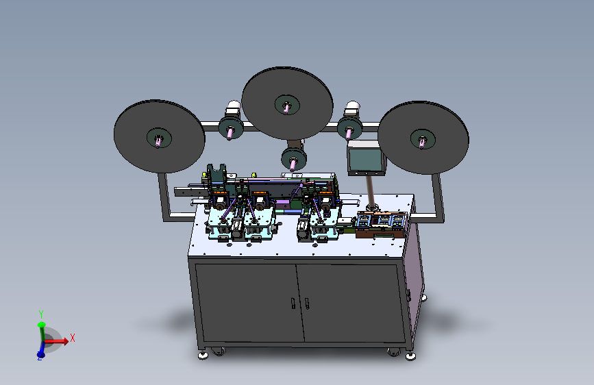 连接器插PIN折料机、非标自动机 3D模型SolidWorks三维设计图
