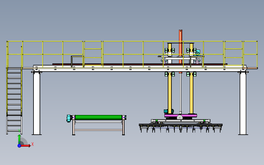 龙门式码坯机全套三维模型 3D模型SolidWorks三维设计图
